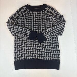 J.CREW Classic Sweater 100% Merino Wool Sweatshirt Sz Women’s XXS Houndstooth